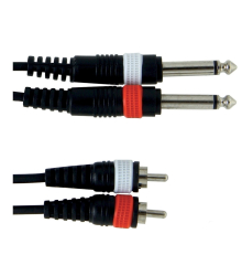 GEWA - 2 x 6,3 mm mono plugs - 2 x RCA