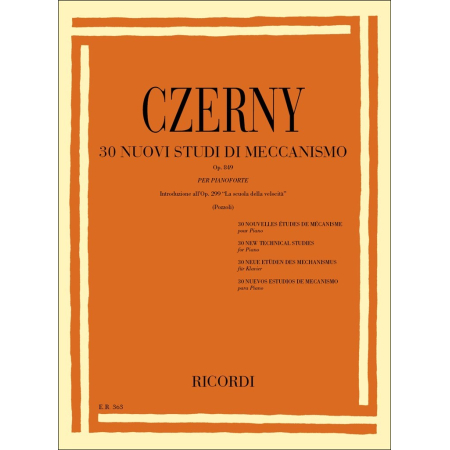 CZERNY - 30 Nuovi Studi Di Meccanismo Op. 849: Piano Solo